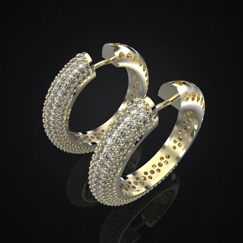 EARRINGS ALLURE MEDIUM 3D print model_2