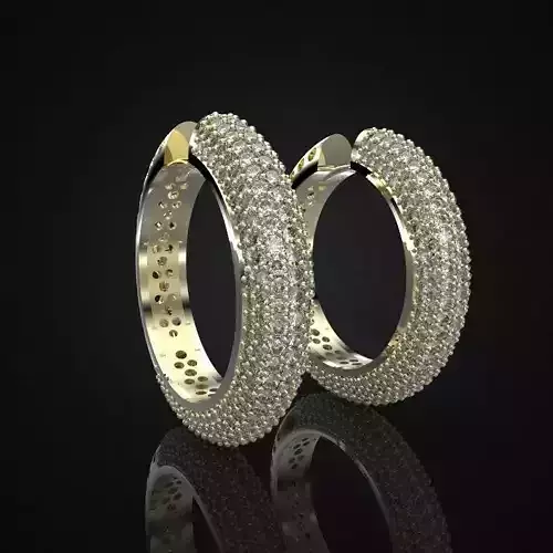 EARRINGS ALLURE MEDIUM  3D print model