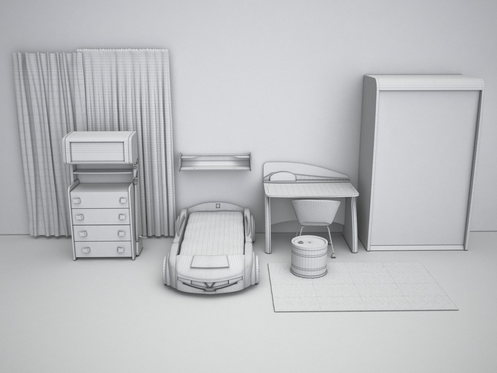  Biturbo Furniture set by Cilek 3D model_5