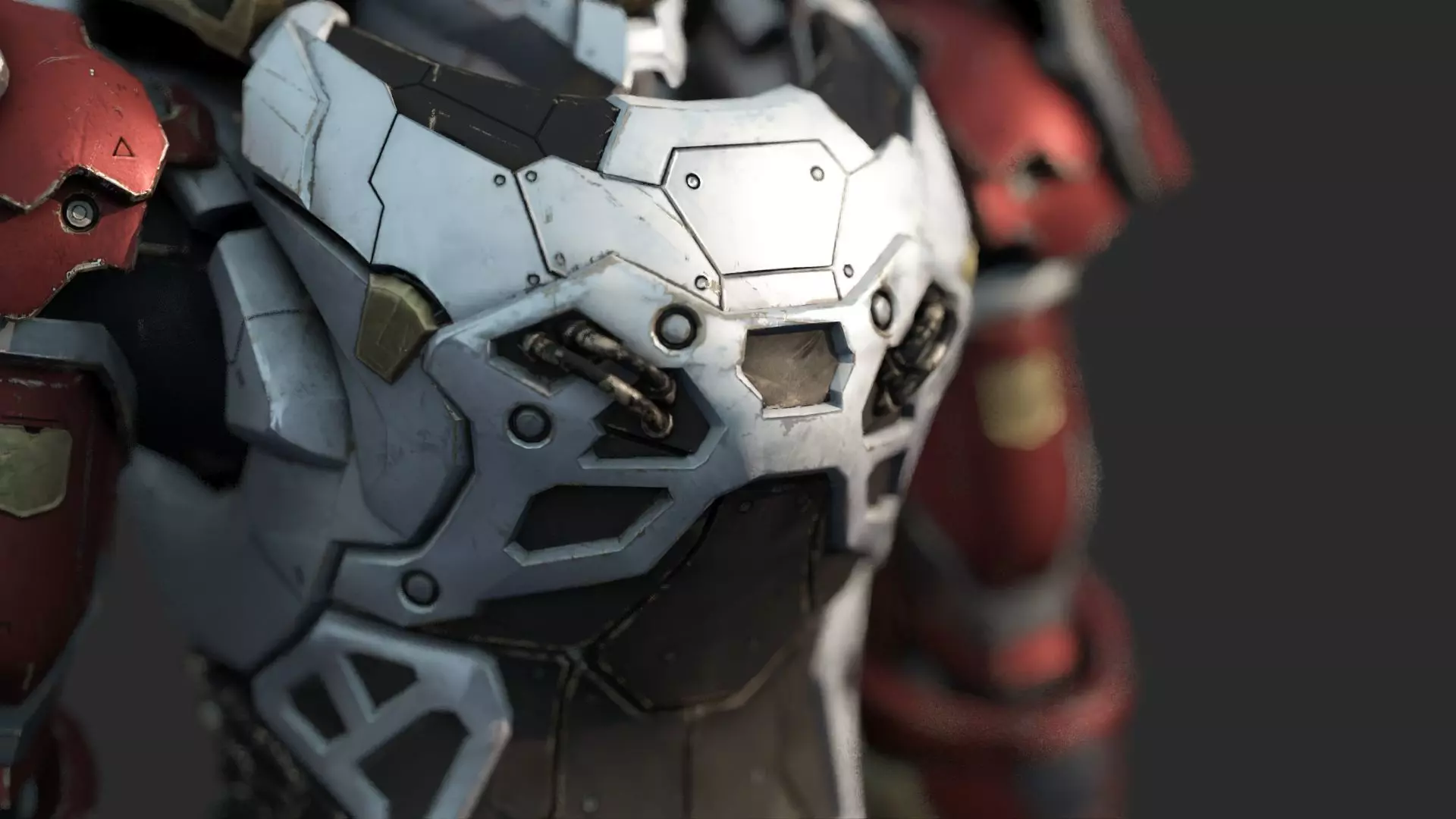 Future sci-fi combat armed mecha 3D model_4