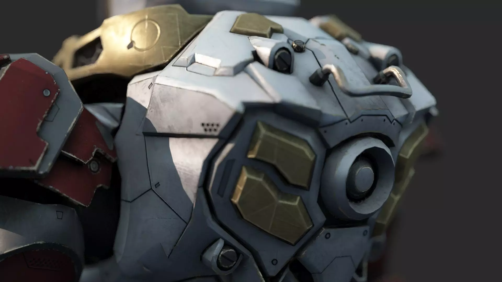 Future sci-fi combat armed mecha 3D model_6