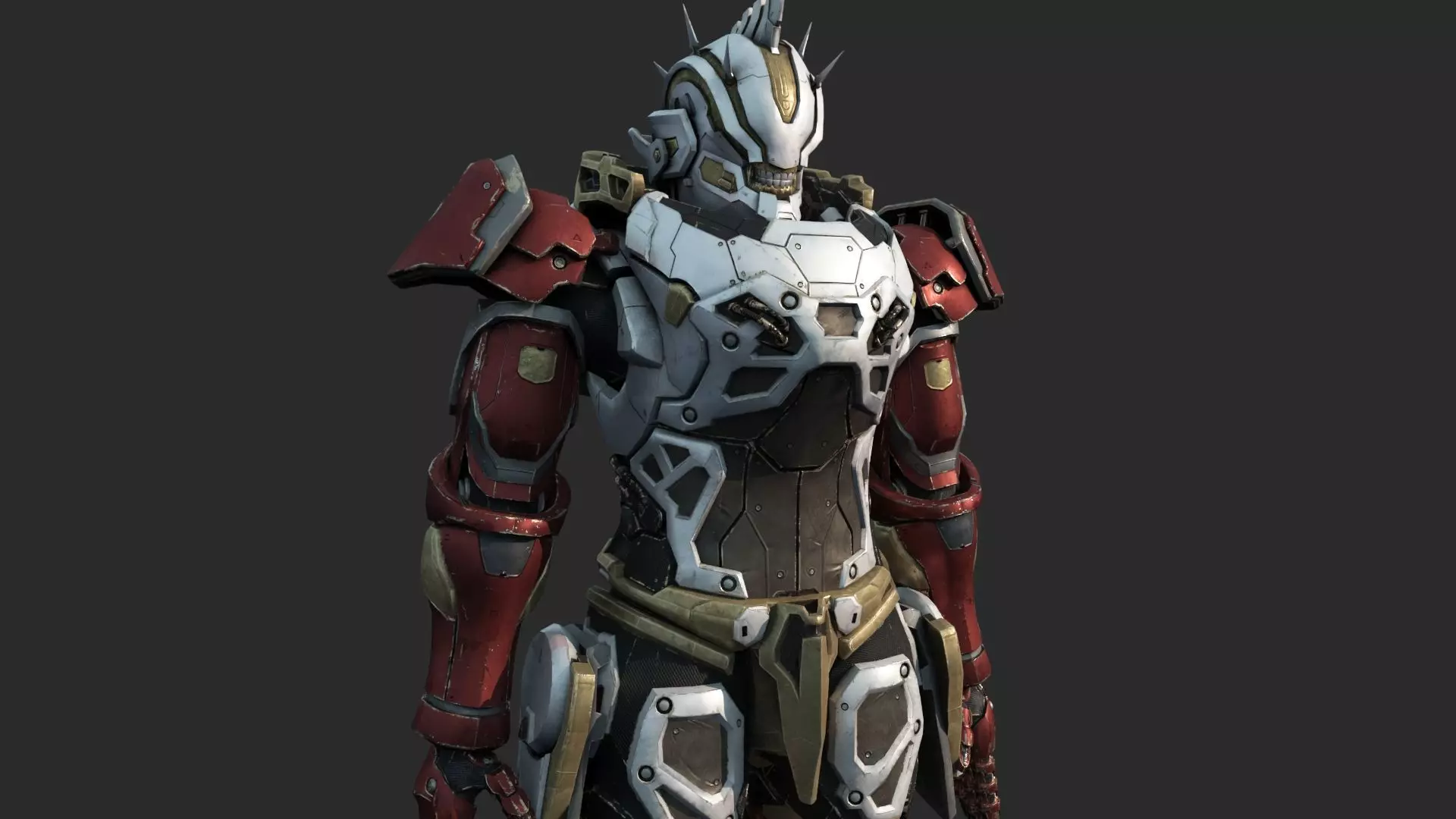 Future sci-fi combat armed mecha 3D model_0