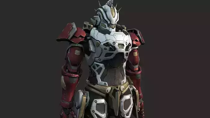 Future sci-fi combat armed mecha