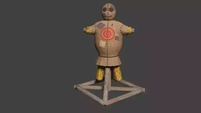 Archery Target Mannequin Low-poly 3D model