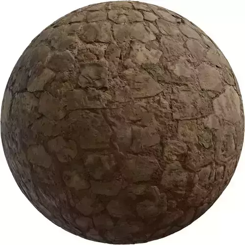Dry Muddy Stone Pavement PBR Material 