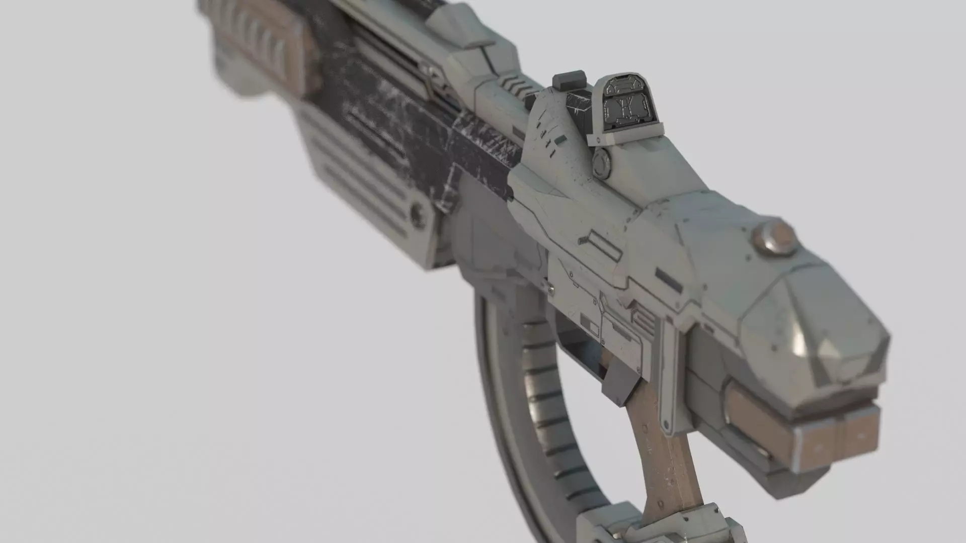 Future Sci-Fi Laser Rifle 3D model_4