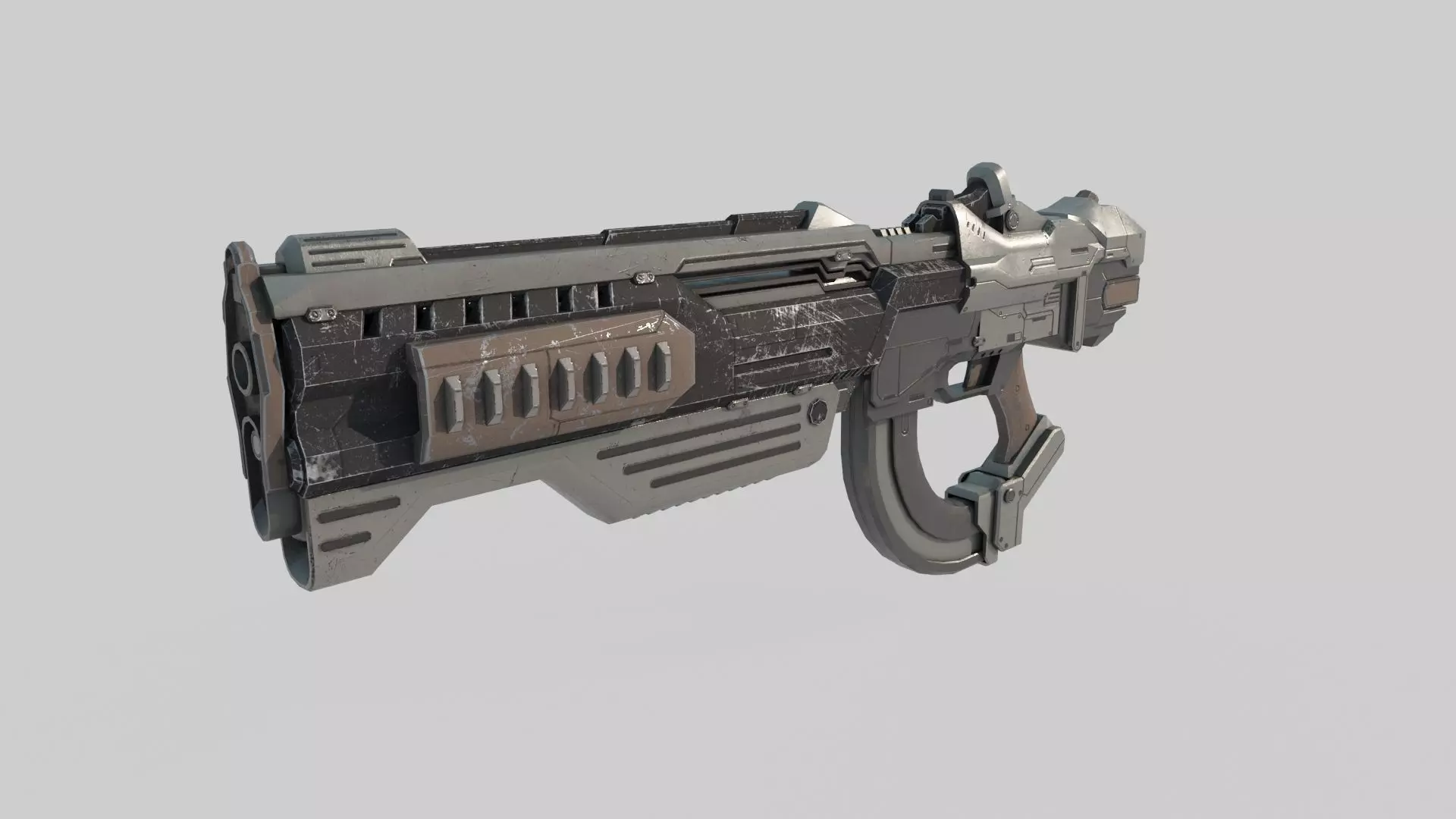 Future Sci-Fi Laser Rifle 3D model_1
