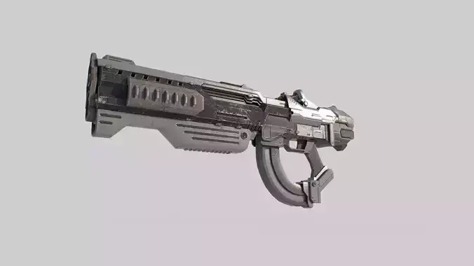 Future Sci-Fi Laser Rifle