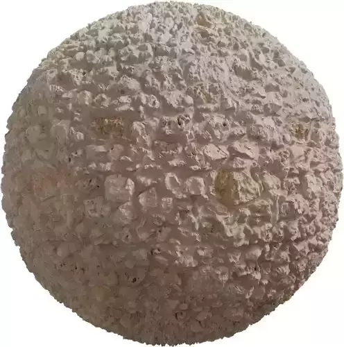 White Limestone Rubble Ground PBR Material 