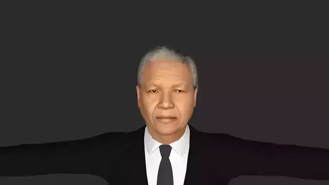 Nelson Mandela Hyper Realistic Full Body Fully Rigged