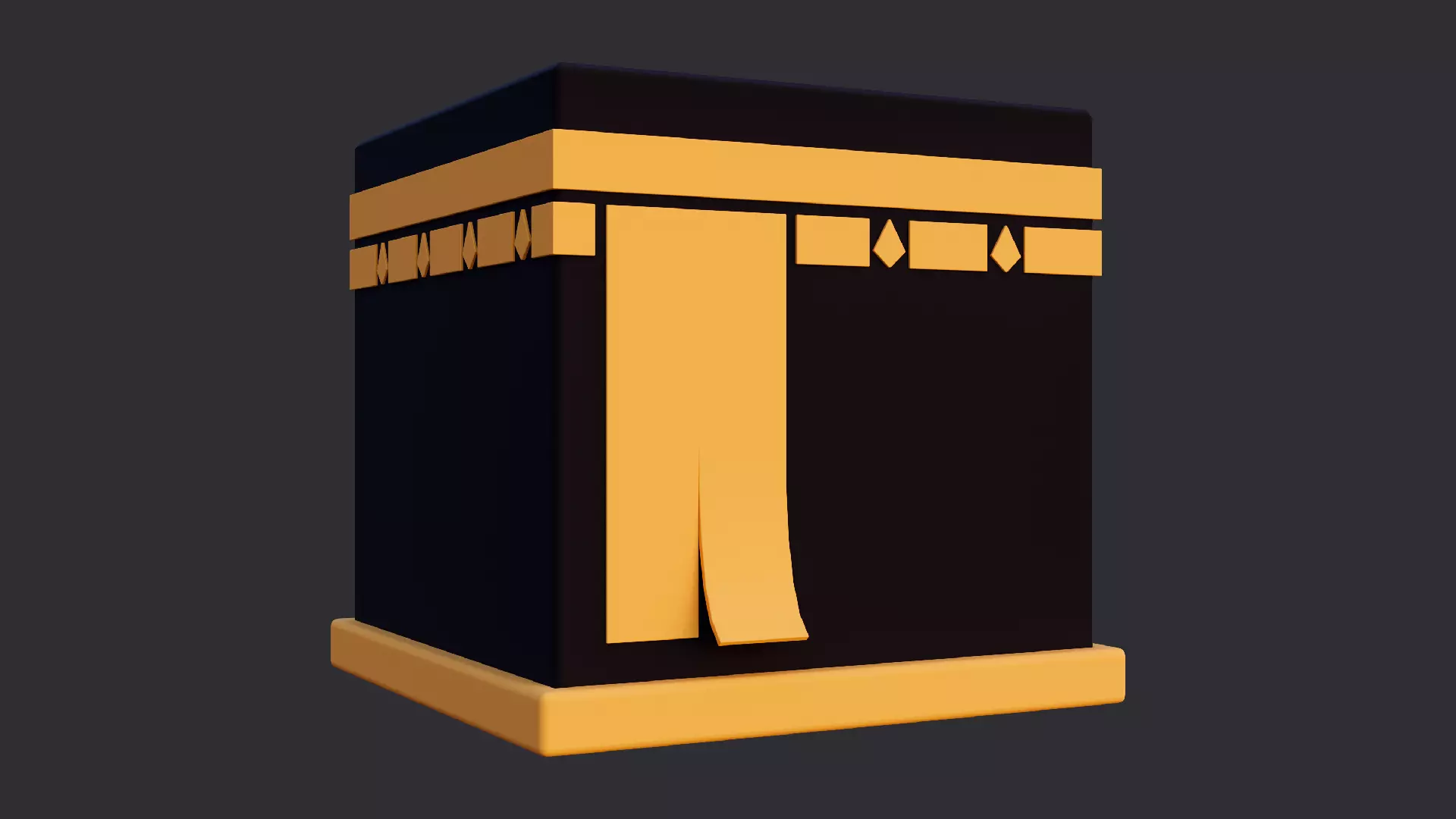 Low Poly Kaaba 3D model