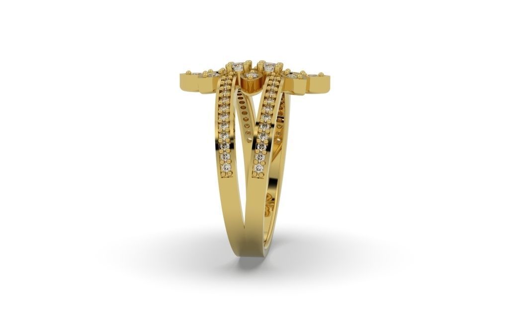 Ring Delicate Leaves - Jewelry 3D - AN-35 3D print model_14