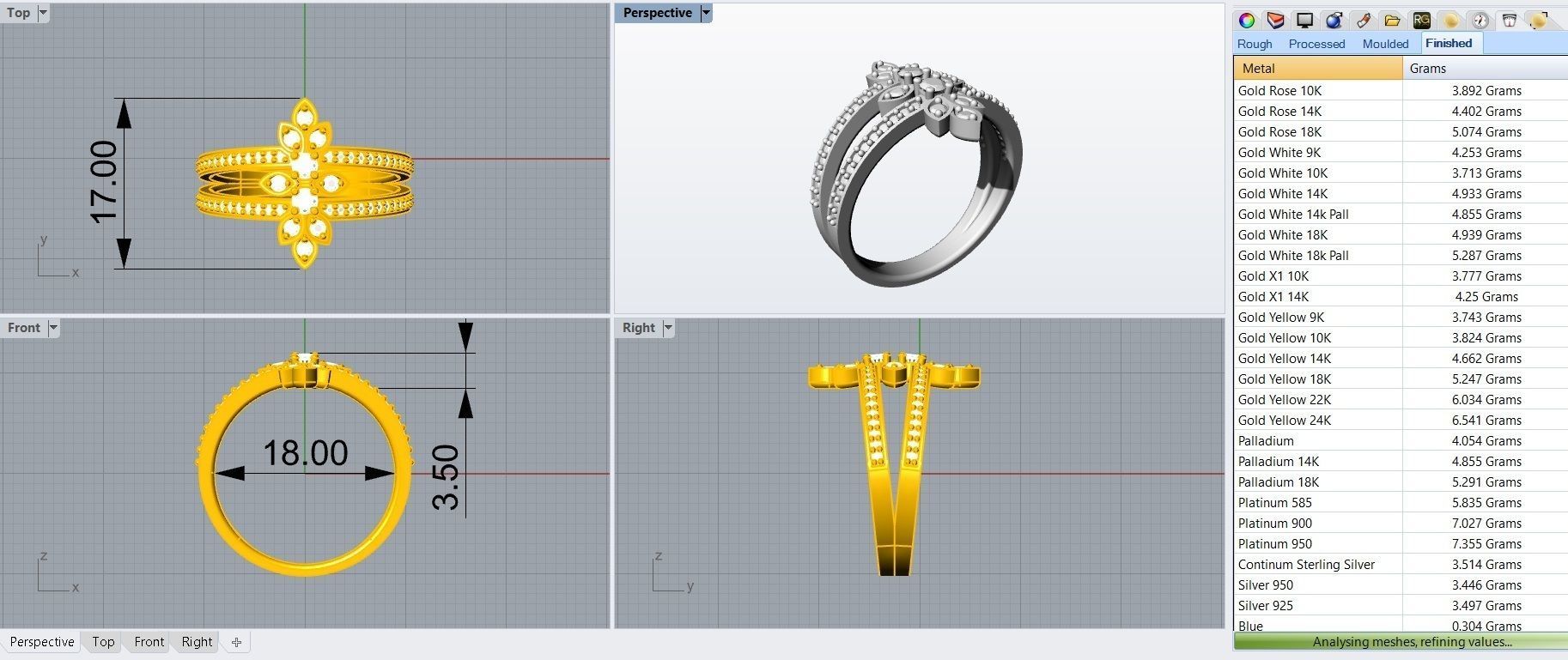 Ring Delicate Leaves - Jewelry 3D - AN-35 3D print model_1