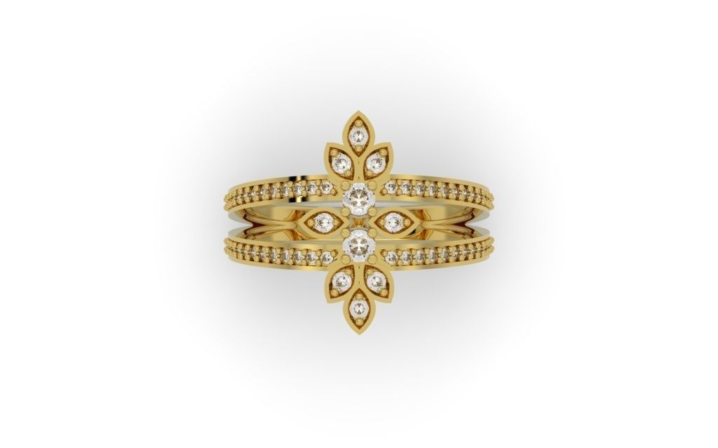 Ring Delicate Leaves - Jewelry 3D - AN-35 3D print model_16