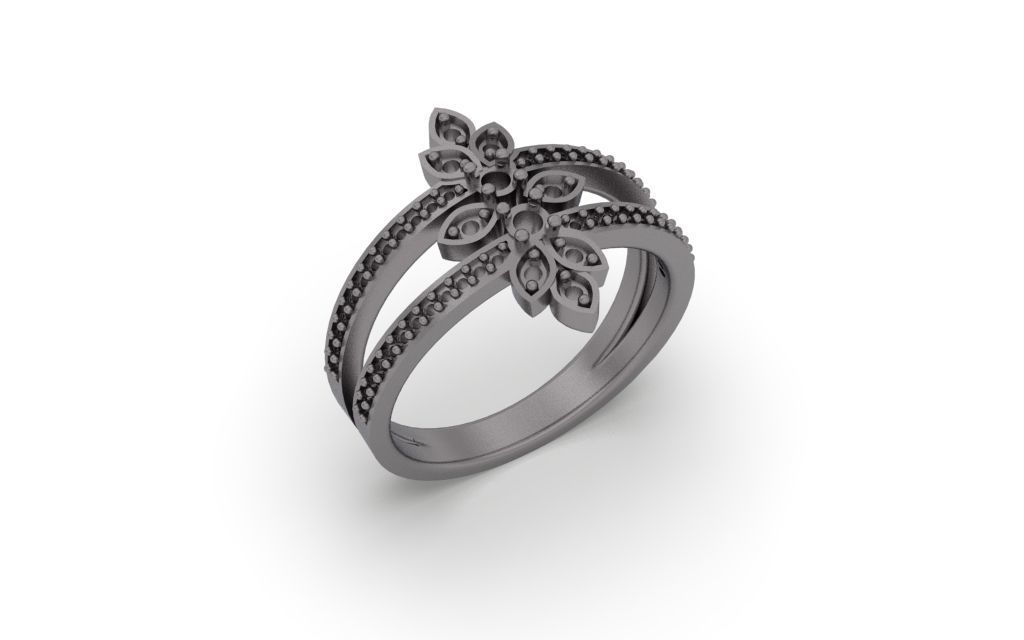 Ring Delicate Leaves - Jewelry 3D - AN-35 3D print model_22