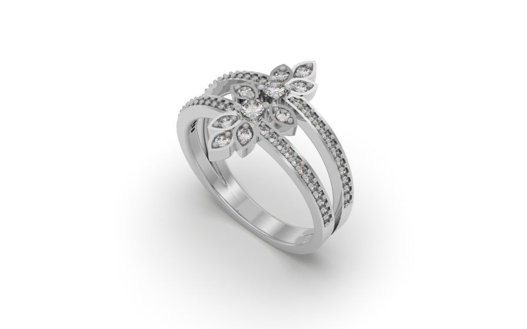 Ring Delicate Leaves - Jewelry 3D - AN-35 3D print model_18