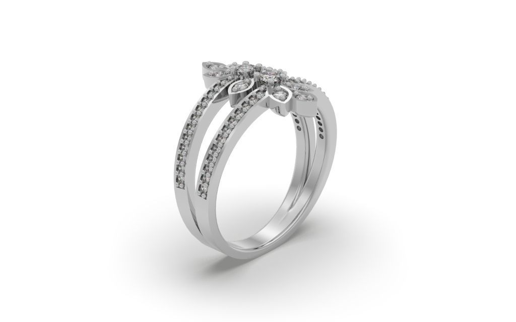 Ring Delicate Leaves - Jewelry 3D - AN-35 3D print model_20