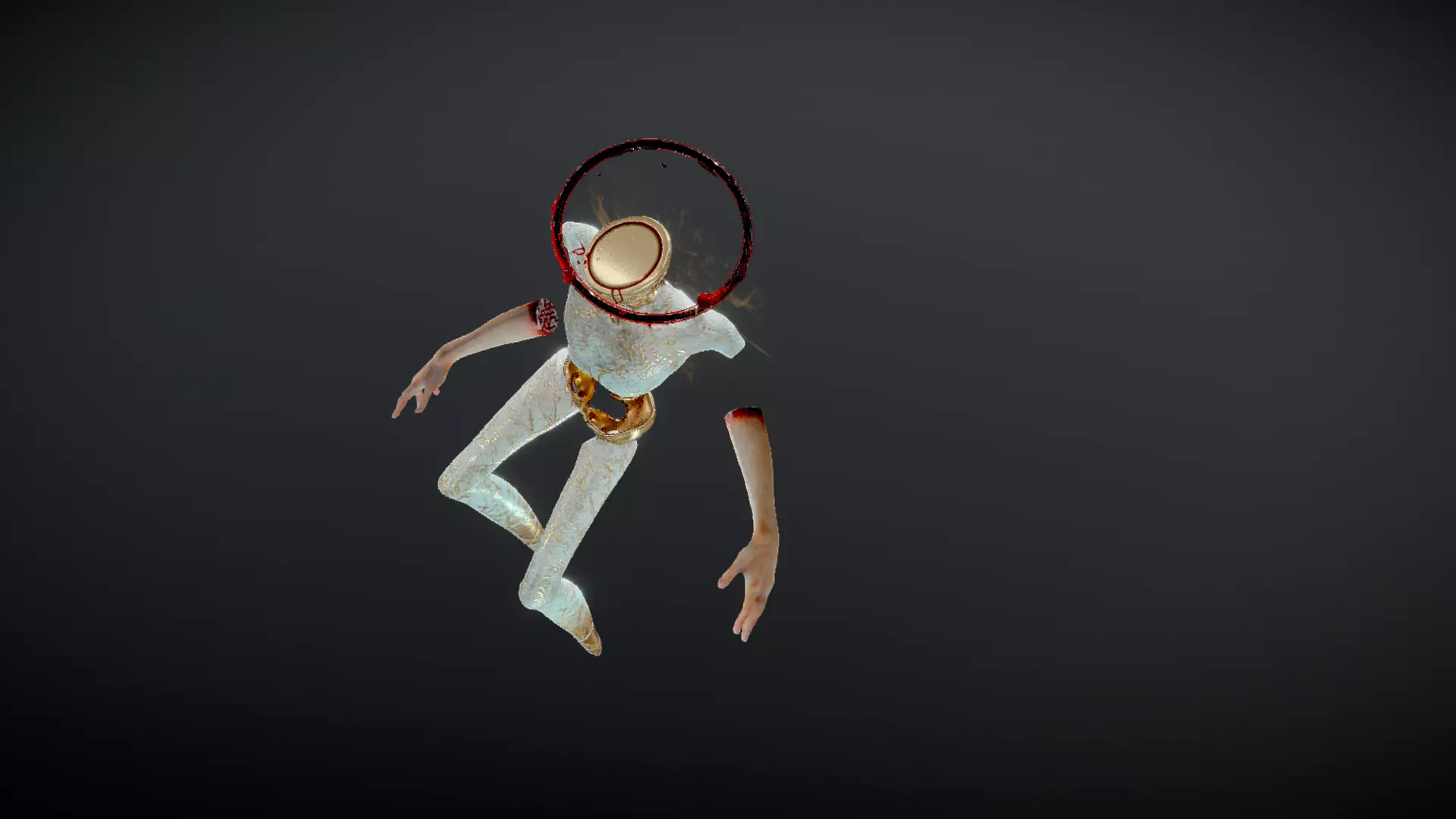 Broken Seraphim  Dark Angel Horror Character  Rigged  Game-Ready 3D model_2