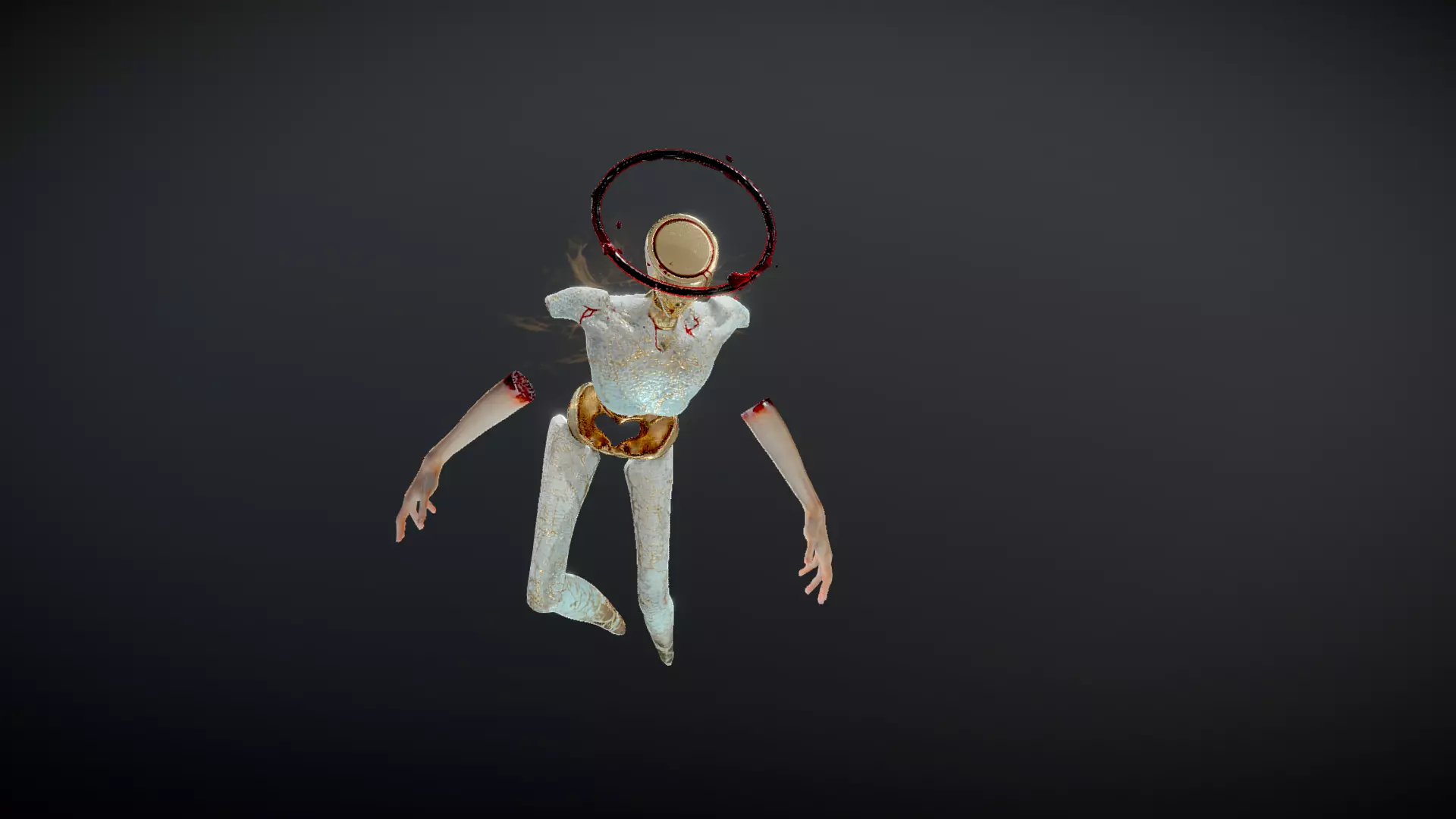 Broken Seraphim  Dark Angel Horror Character  Rigged  Game-Ready 3D model_14