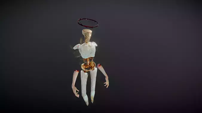 Broken Seraphim  Dark Angel Horror Character  Rigged  Game-Ready