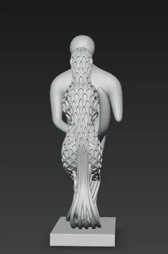 Abstract Embrace Sculpture Artistic Organic 3D Design 3D print model_2