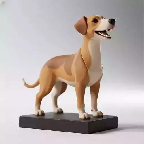 2874  Laughing Galgo Dog  Full Figure   3D Model