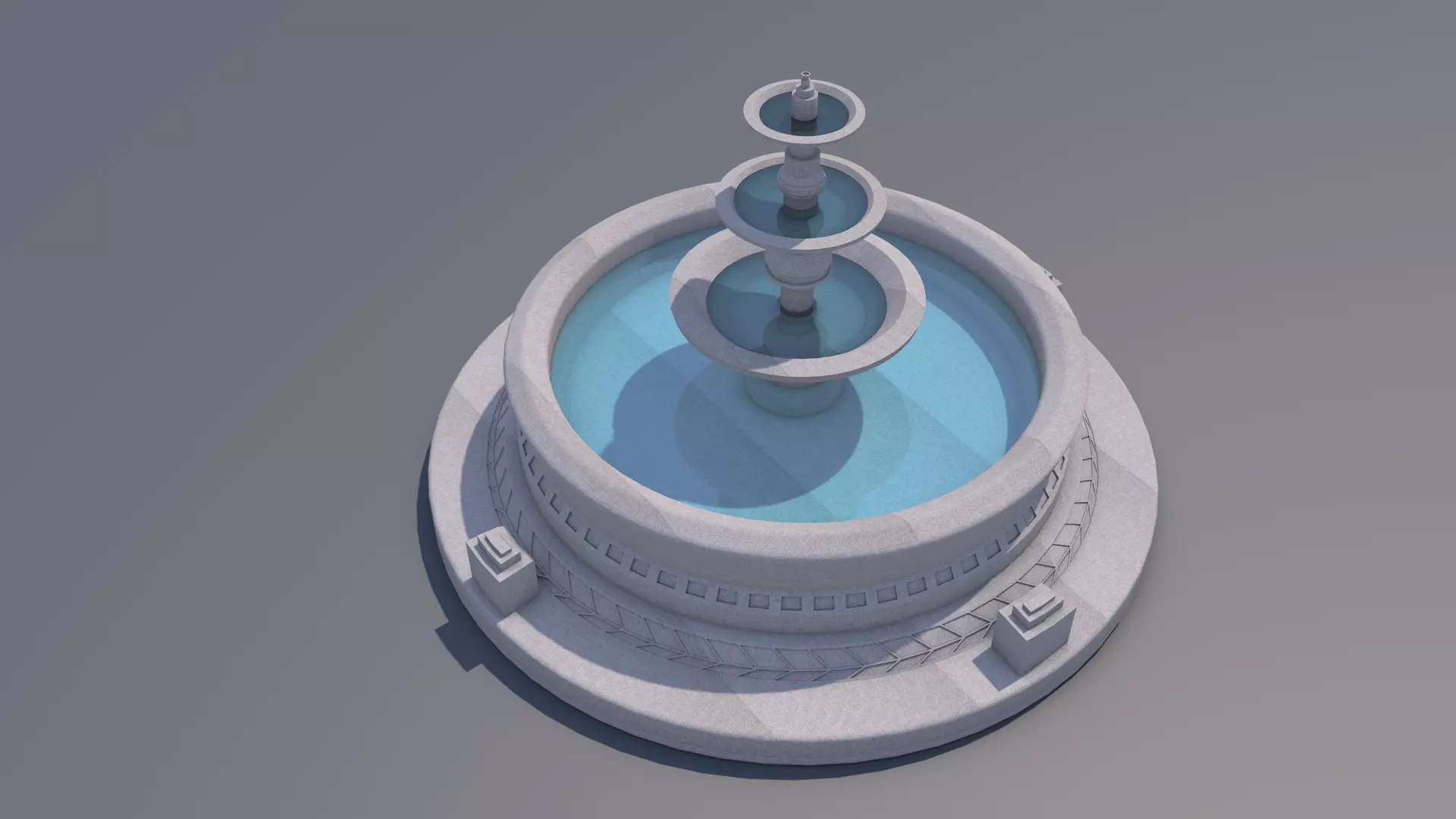 Water Fountain 3D model_7