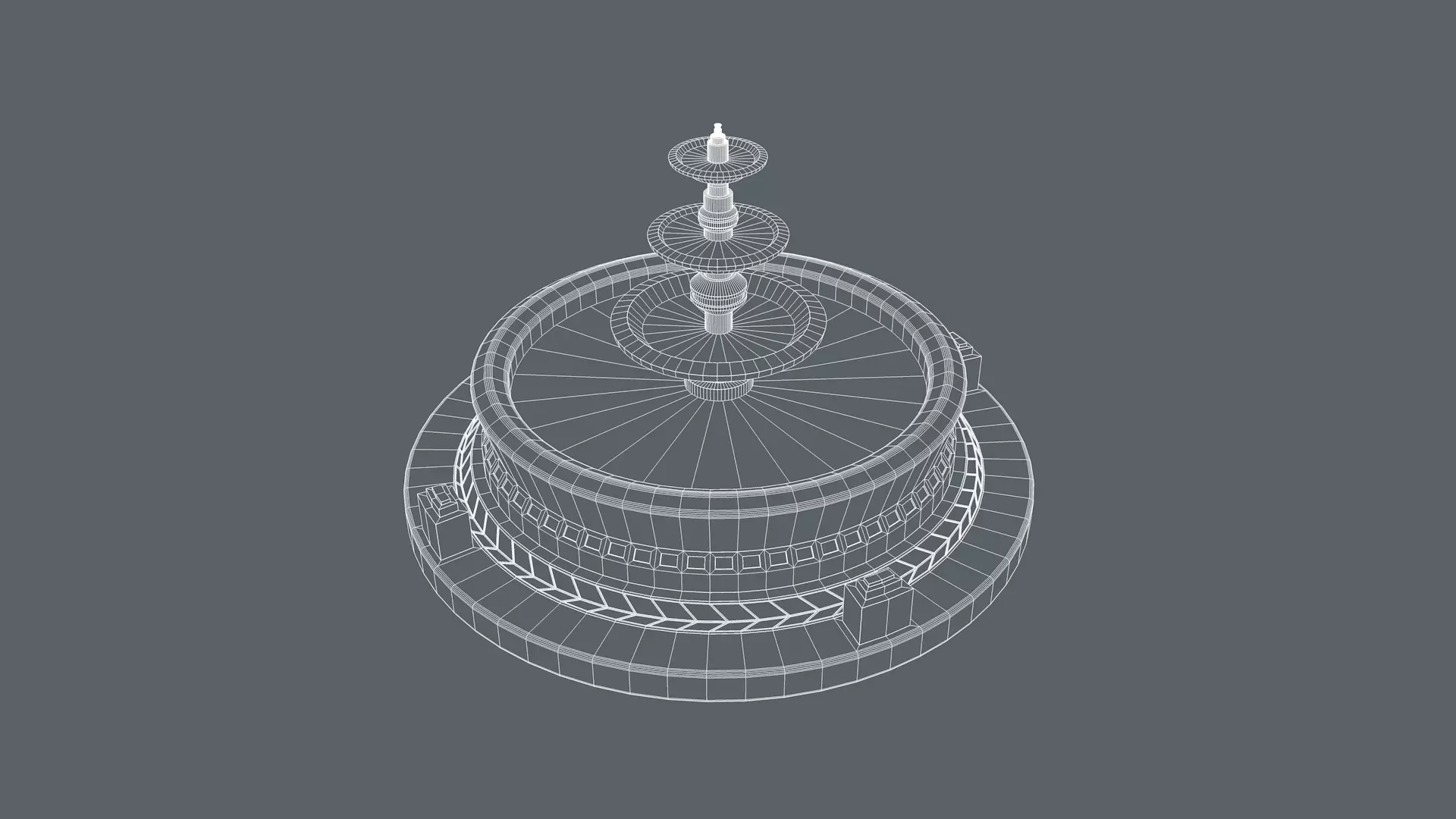 Water Fountain 3D model_8