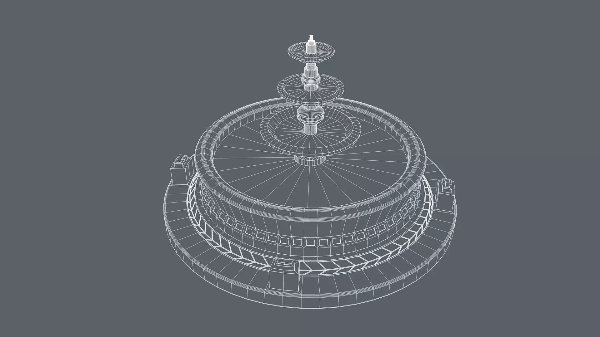Water Fountain 3D model_10