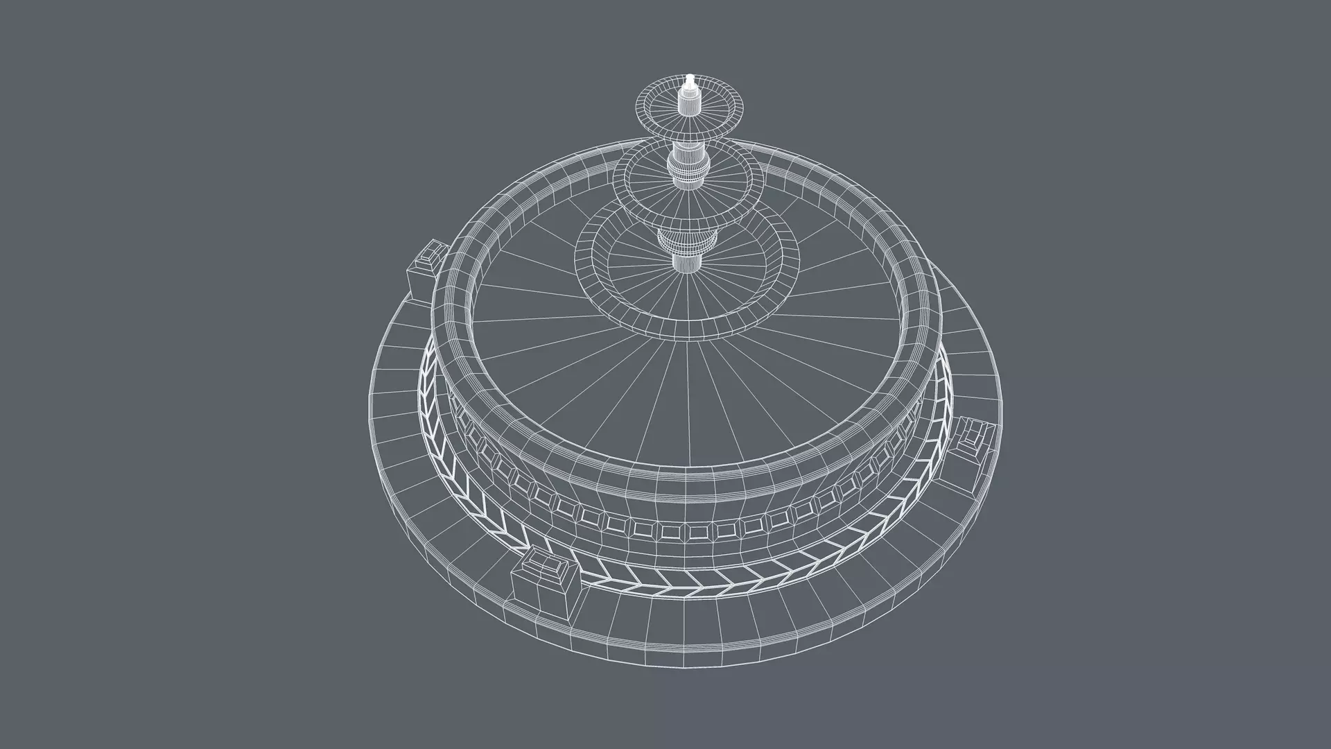 Water Fountain 3D model_13