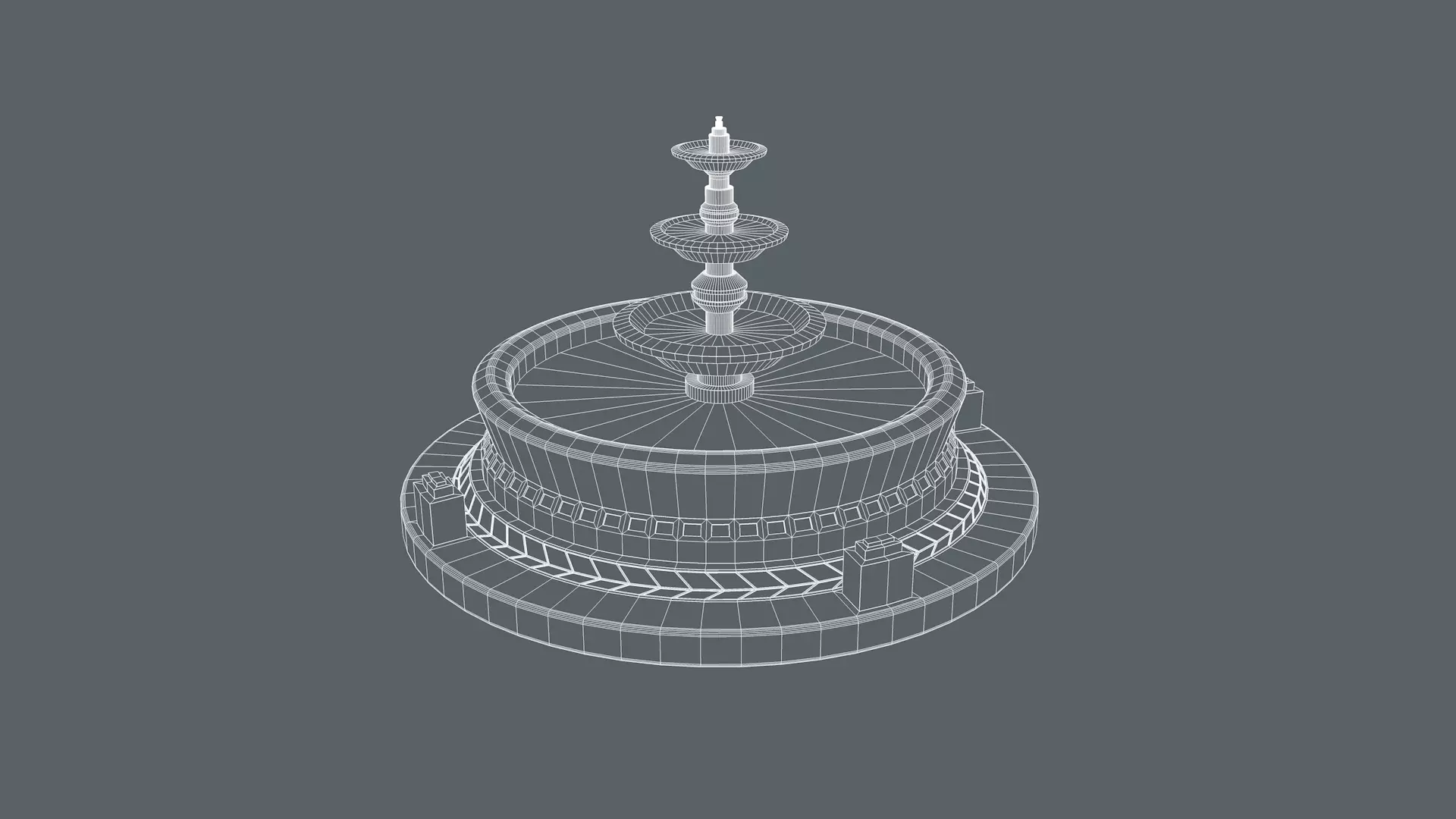 Water Fountain 3D model_9
