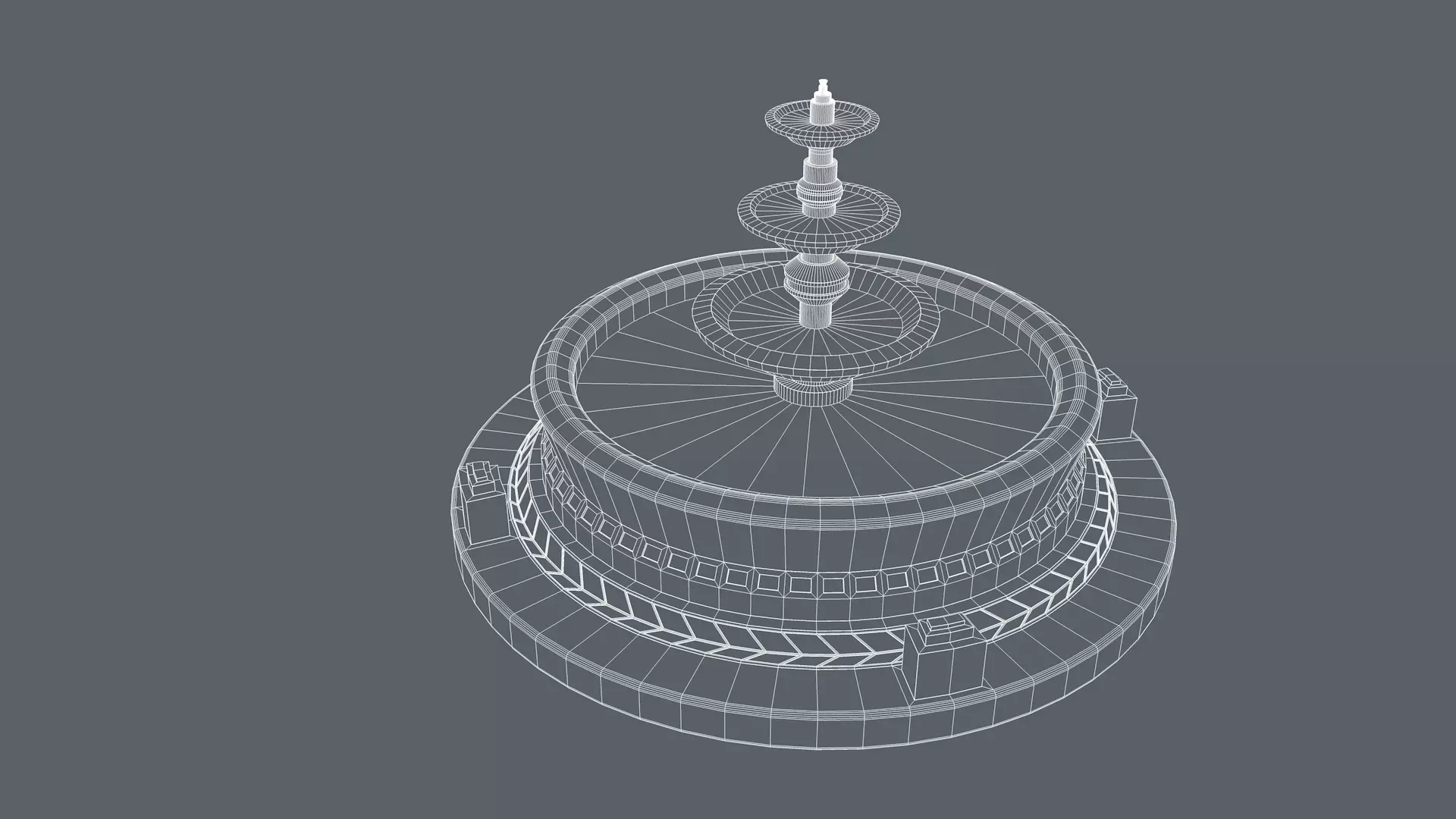 Water Fountain 3D model_12