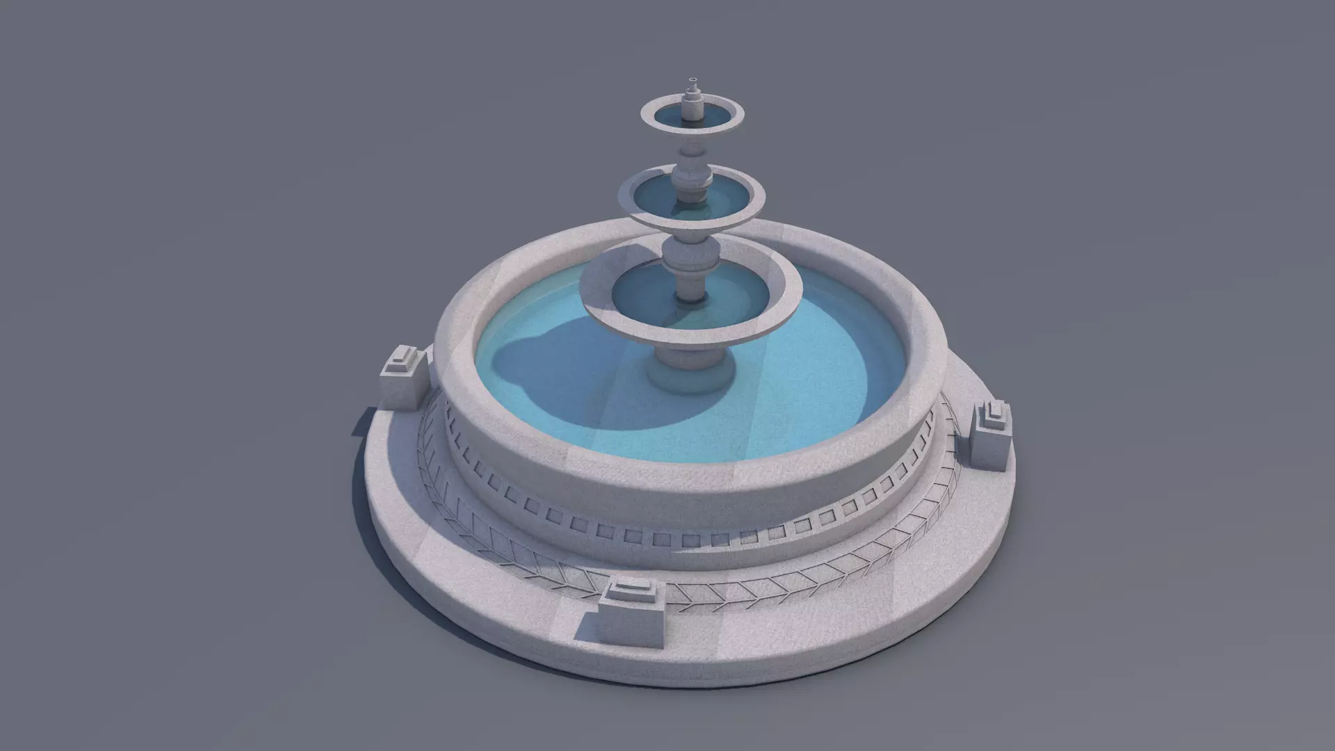 Water Fountain 3D model_2