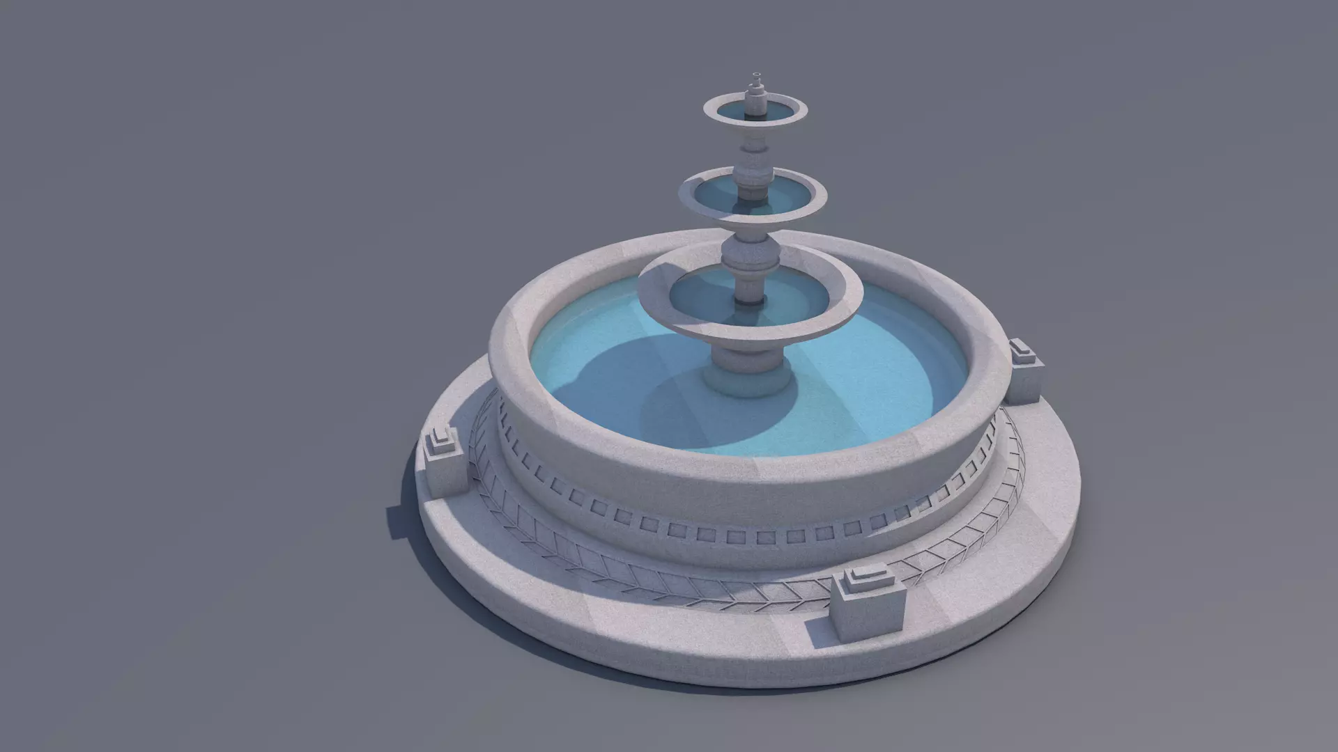 Water Fountain 3D model_4