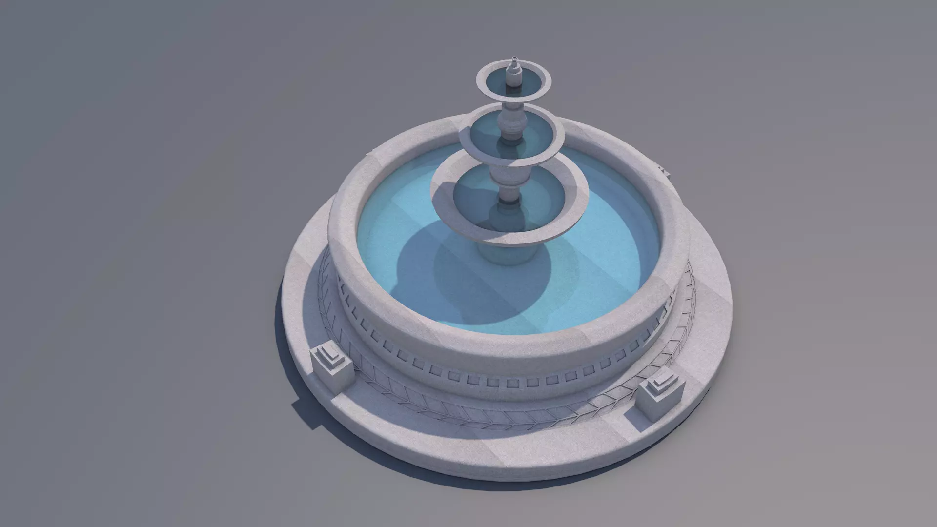 Water Fountain 3D model_3