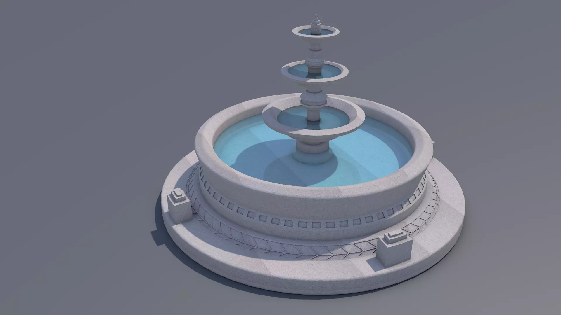 Water Fountain 3D model_6