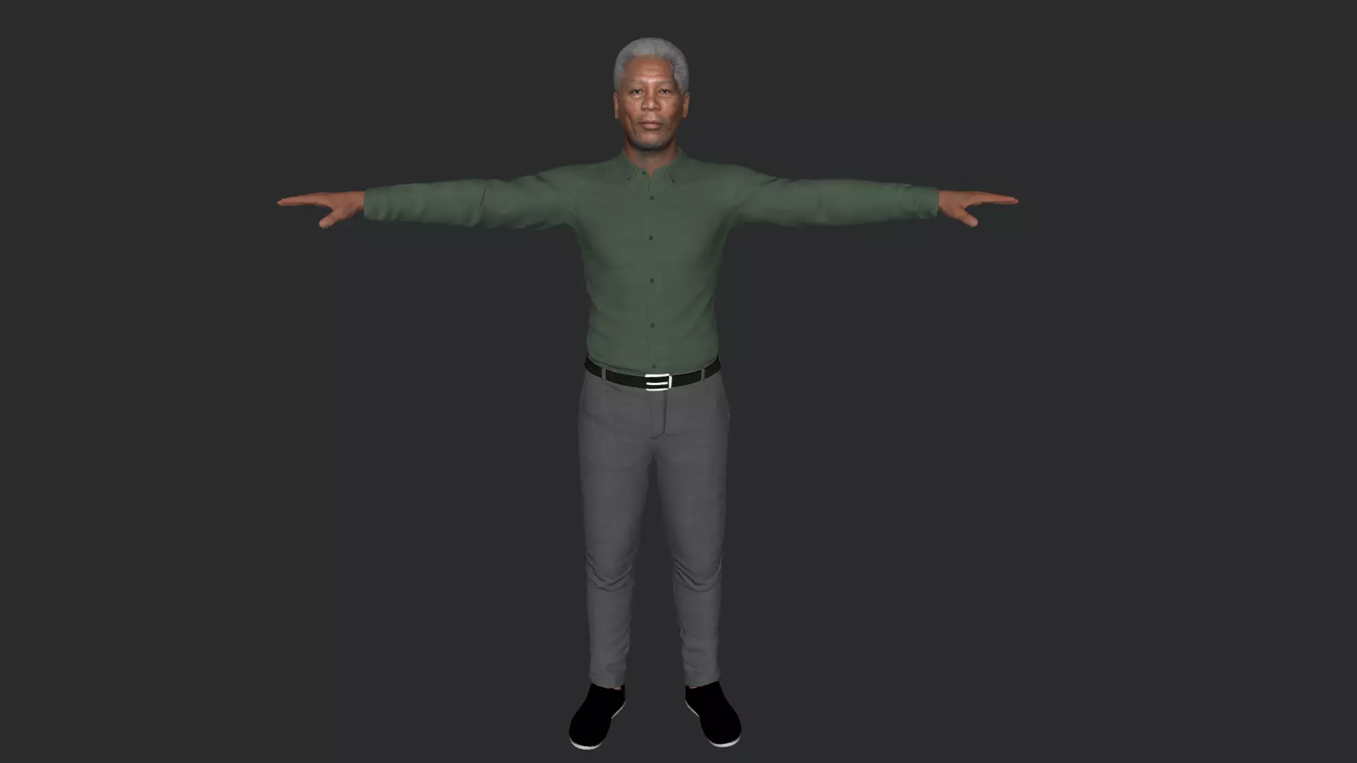 Morgan Freeman Hyper Realistic Full Body Fully Rigged 3D model_5
