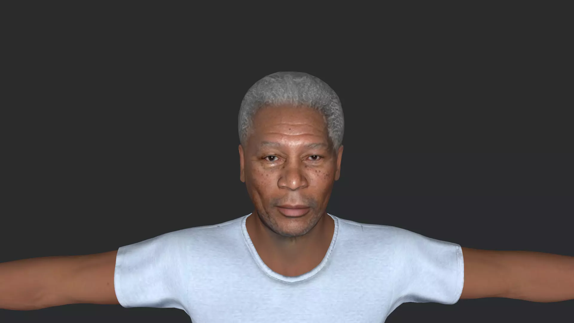 Morgan Freeman Hyper Realistic Full Body Fully Rigged 3D model_10