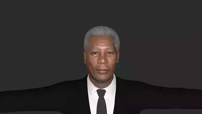 Morgan Freeman Hyper Realistic Full Body Fully Rigged
