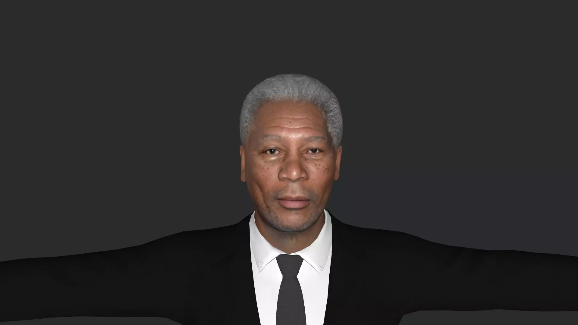 Morgan Freeman Hyper Realistic Full Body Fully Rigged 3D model_0