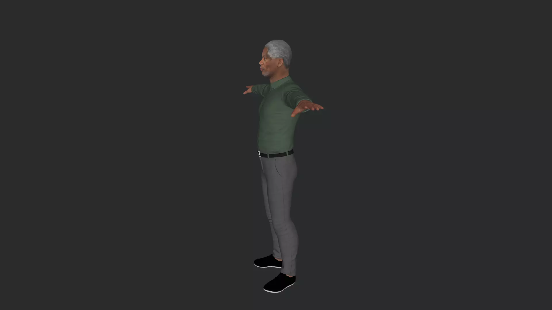 Morgan Freeman Hyper Realistic Full Body Fully Rigged 3D model_8