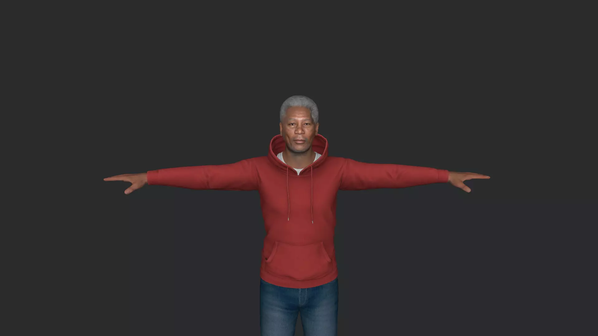 Morgan Freeman Hyper Realistic Full Body Fully Rigged 3D model_16