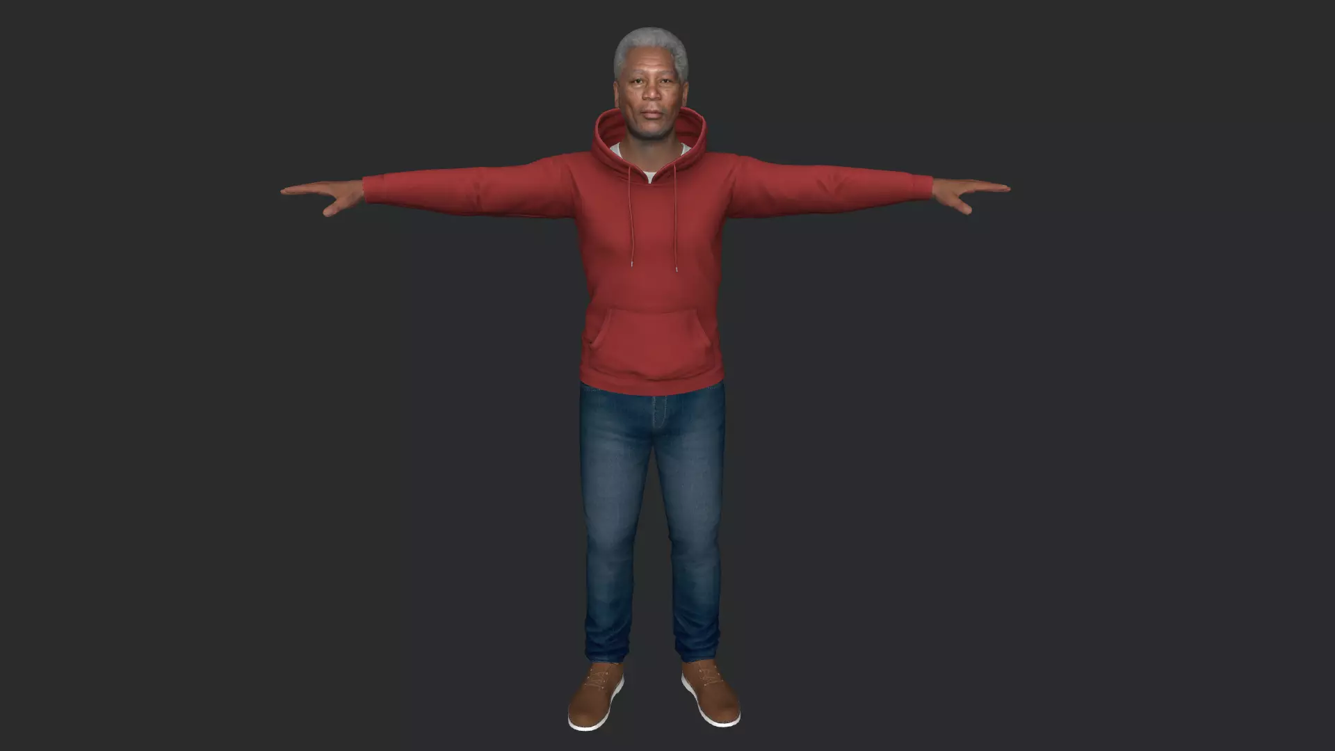Morgan Freeman Hyper Realistic Full Body Fully Rigged 3D model_17