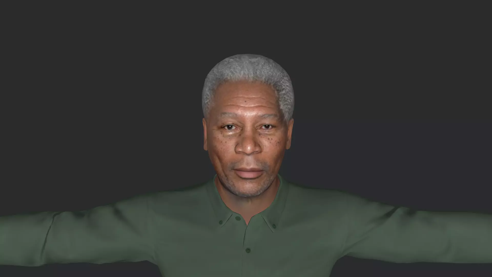 Morgan Freeman Hyper Realistic Full Body Fully Rigged 3D model_6