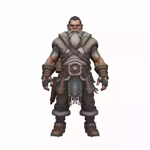 Detailed Resilient Dwarf Mountaineer 3D Model World of  Style