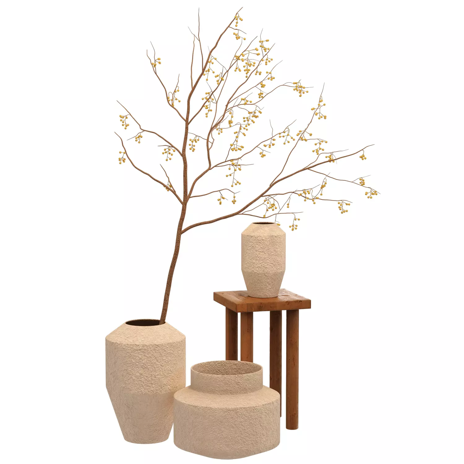 Wabi Clay Decor Set 3D model