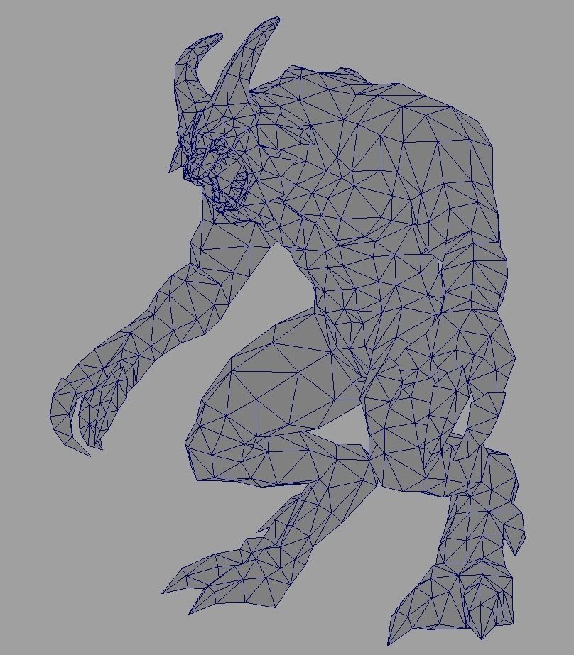 monster dragon Low-poly 3D model_1