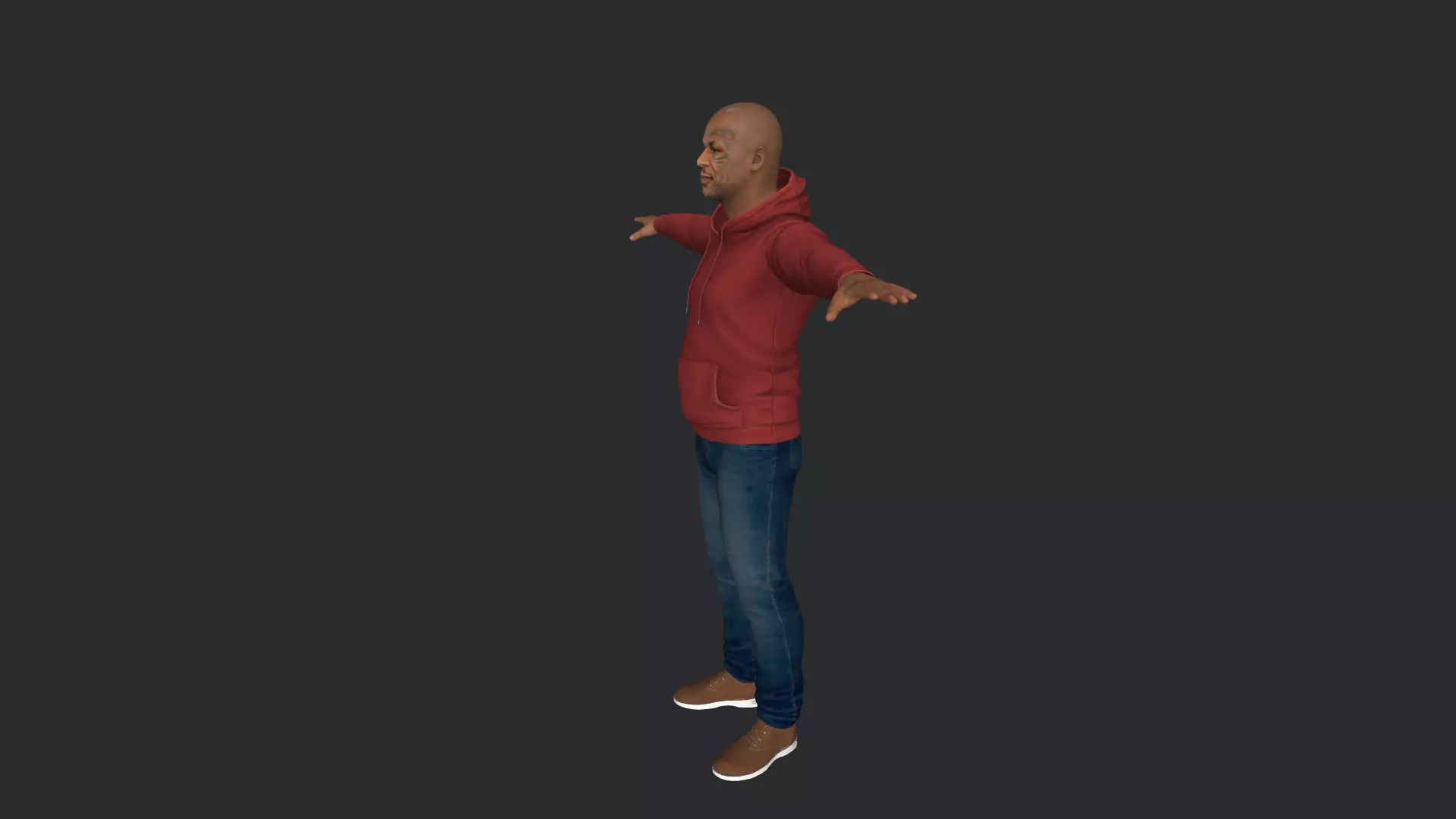 Mike Tyson Hyper Realistic Full Body Fully Rigged 3D model_18