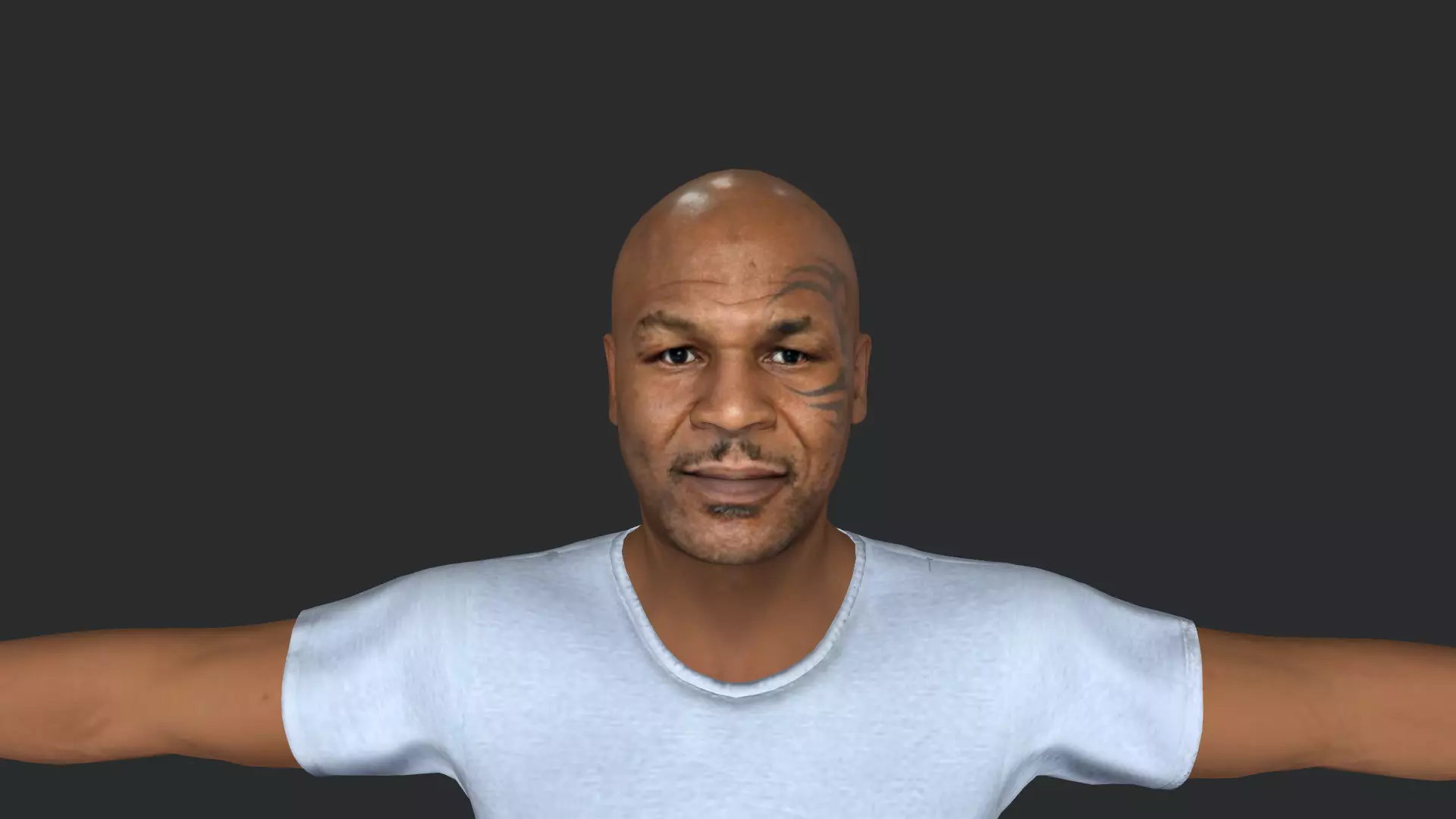Mike Tyson Hyper Realistic Full Body Fully Rigged 3D model_10