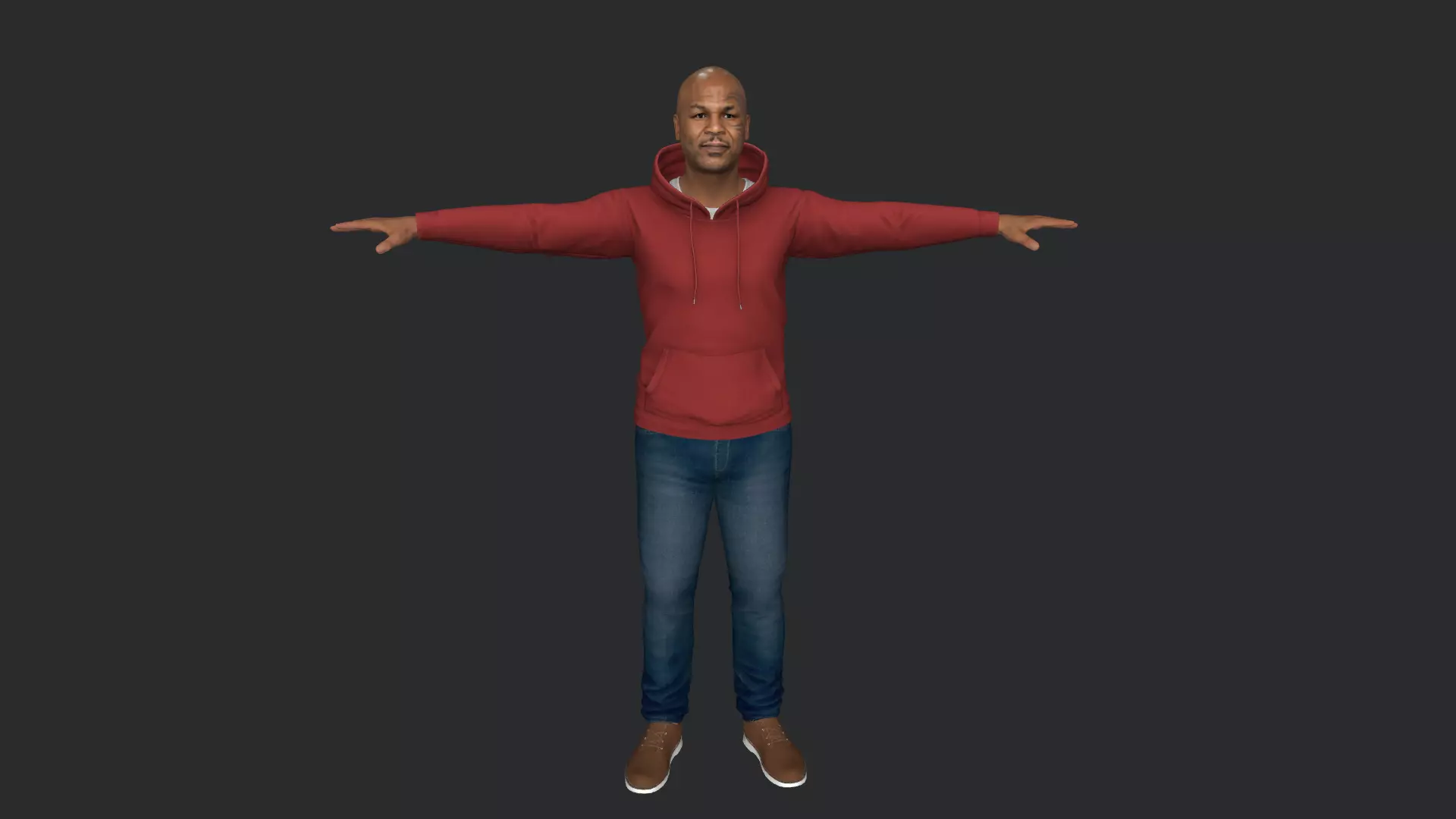 Mike Tyson Hyper Realistic Full Body Fully Rigged 3D model_17